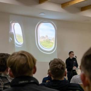 Erster Blick aus dem Flieger.