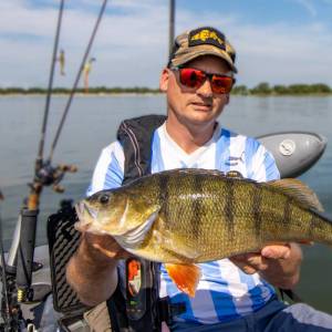 Meistens ist die Tube halbwegs unbekannt und ist der Barschgarant. Im Hintergrund sieht man einen selbstgebauten Federjig.