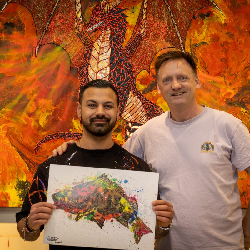 Kunstdruck NEONBARSCH von Theo Nikolaidis 